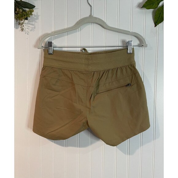 The North Face Womens Aphrodite Motion Shorts XS Kelp Tan FlashDry - Picture 2 of 15
